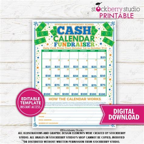 Cash Calendar .